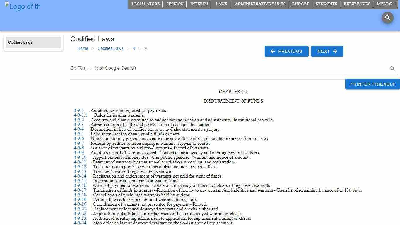 Codified Law 4-9 | South Dakota Legislature